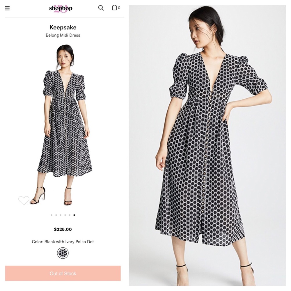 ๐NWT Sz 4 Keepsake the Label Geometric Midi Dress - Picture 5 of 16